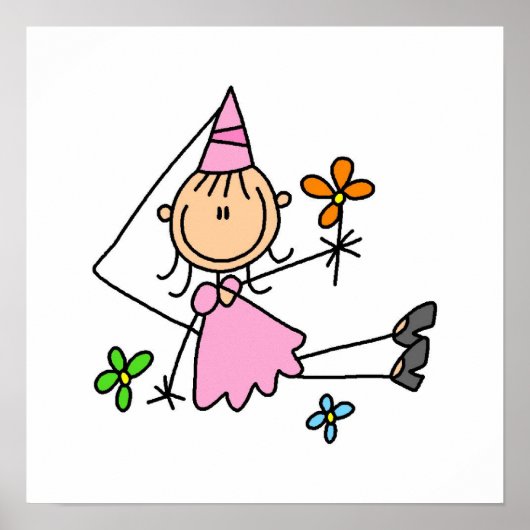 Roze koninklijke prinses poster (Voorkant)