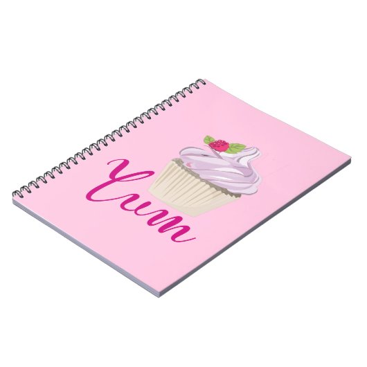 Roze kookcake Yum! Notitieboek (Linkerzijde)