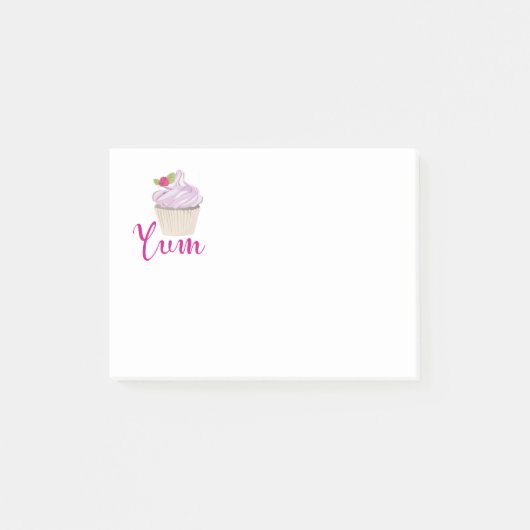 Roze kookcake Yum! Post-it® Notes (Voorkant)