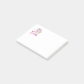Roze kookcake Yum! Post-it® Notes (Schuin)