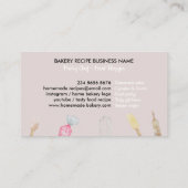 Roze kookpan Waterverf bakkerij Visitekaartje (Achterkant)
