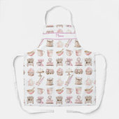 Roze kookschort voor de bakkoningin schort (Voorkant)