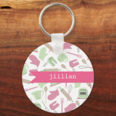 Roze kooktoestellen Gepersonaliseerde Sleutelhange Sleutelhanger (Voorkant)