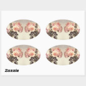  Roze Kool Roos Bloemen Stickers (Vel)