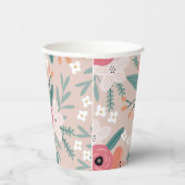 Roze Kool Roos Papier Cups Papieren Bekers (Rechts)