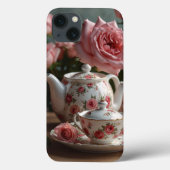Roze Kool Roos Tea iPhone / iPad case (Achterkant)