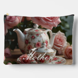 Roze Kool Roos Tea Print Cut Naaizak Etui