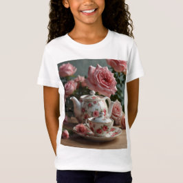 Roze Kool Roos Thee T-shirt