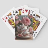 Roze Koolraap Rose Thee Pokerkaarten (Achterkant)