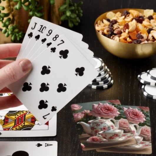 Roze Koolraap Rose Thee Pokerkaarten