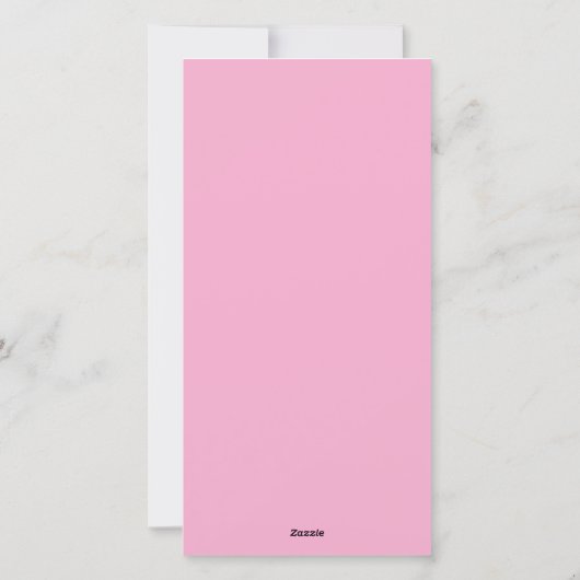 Roze Koolrabi Rozen Thee  Feestdagenkaart (Achterkant)