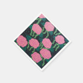 Roze Koolrozen Servet (Hoek)