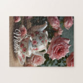 Roze Koolrozen Thee  Legpuzzel (Horizontaal)