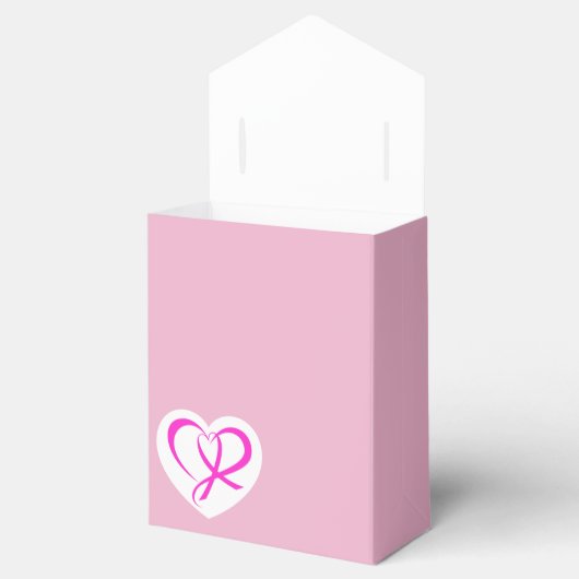 Roze koolstofarm bewustzijn - Gift Box Bedankdoosjes (Geopend)