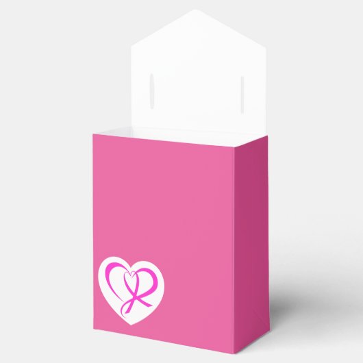 Roze koolstofarm bewustzijn - Gift Box Bedankdoosjes (Geopend)