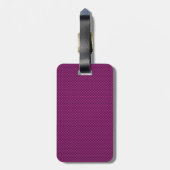 Roze koolstofbewustwording Fuchsia Carbon Fibre Bagagelabel (Achterkant verticaal)
