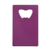Roze koolstofbewustwording Fuchsia Carbon Fibre Creditkaart Flessenopener (Achterkant)