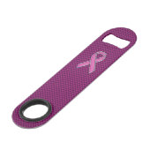 Roze koolstofbewustwording Fuchsia Carbon Fibre Speed Flessenopener (Voorkant Gekanteld)