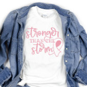 Roze koolstofborst kanker t-shirt