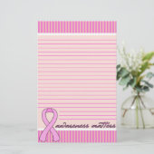 Roze koolstofborstkanker gelamineerd briefpapier (Staand voorkant)