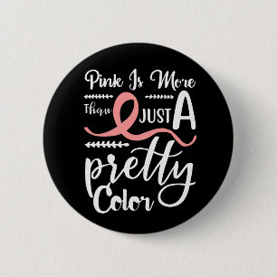 Roze koolstofvechter, aankomende borstkanker ronde button 5,7 cm