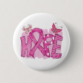 Roze koolstofvechteraarste borstkanker ronde button 5,7 cm (Voorkant)