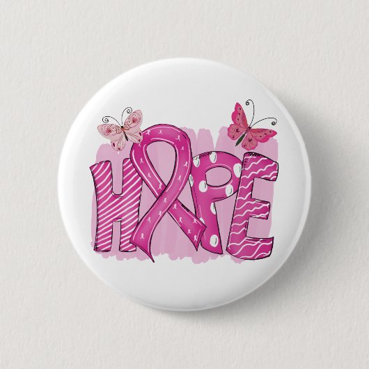 Roze koolstofvechteraarste borstkanker ronde button 5,7 cm (Voorkant)