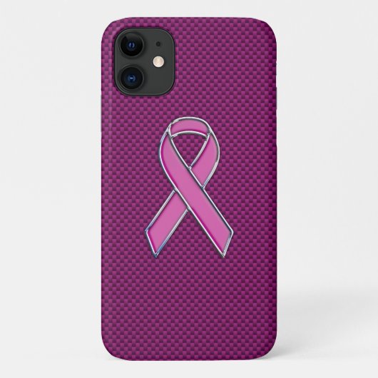 Roze koolstofvezel Case-Mate iPhone case (Achterkant)