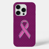 Roze koolstofvezel Case-Mate iPhone case (Achterkant)