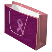 Roze koolstofvezel groot cadeauzakje (Voorkant Gekanteld)