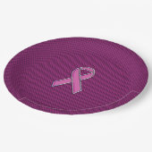 Roze koolstofvezel papieren bordje (Gekanteld)