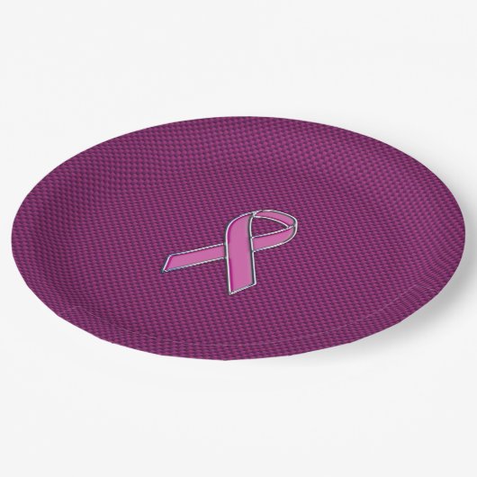 Roze koolstofvezel papieren bordje (Gekanteld)