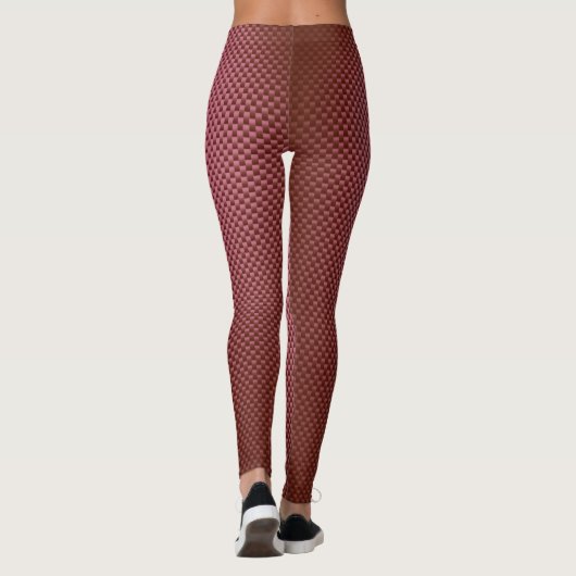 Roze koolstofvezel patroon leggings (Achterkant)