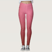 Roze koolstofvezel patroon leggings (Voorkant)