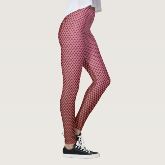 Roze koolstofvezel patroon leggings (Rechts)