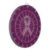 Roze koolstofvoetballer dartbord (Voorkant Links)