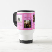 Roze koppel fotontwerp met aangepaste tekst Koffie Reisbeker (Voorkant links)