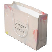 Roze & Koraal Abstract Kunst Zakelijk Bedrijfslogo Groot Cadeauzakje (Achterkant Gekanteld)