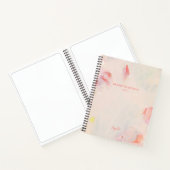 Roze & Koraal Abstracte Bloem Kunst Dankbaarheidsd Notitieboek (Binnen)