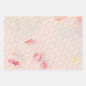 Roze & Koraal Abstracte Bloemenkunst Aangepaste Te Inpakpapier Vel (Voorkant 2)