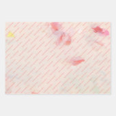 Roze & Koraal Abstracte Bloemenkunst Aangepaste Te Inpakpapier Vel (Voorkant)