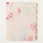 Roze & Koraal Abstracte Floral Art Goal Planner (Achterkant)