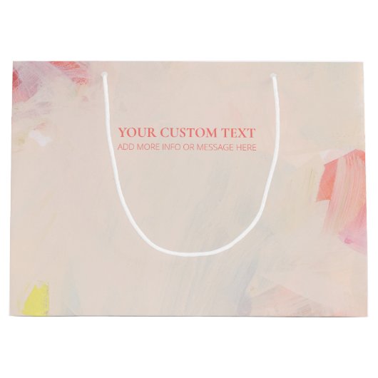 Roze & Koraal Abstracte Kunst het Schilderen Douan Groot Cadeauzakje (Voorkant)