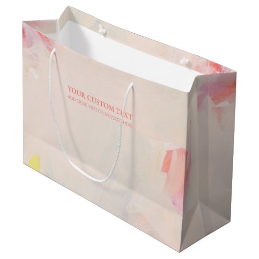 Roze & Koraal Abstracte Kunst het Schilderen Douan Groot Cadeauzakje (Voorkant Gekanteld)