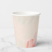 Roze & Koraal Abstracte Kunst het Schilderen Douan Papieren Bekers (Achterkant)