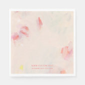 Roze & Koraal Abstracte Kunst het Schilderen Douan Servet (Voorkant)