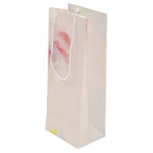 Roze & Koraal Abstracte Kunst het Schilderen Douan Wijn Cadeautas (Achterkant Gekanteld)