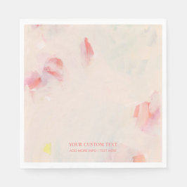 Roze & Koraal Abstracte Kunst Schilderij Aangepast Servet