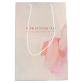 Roze & Koraal Abstracte Kunstschildering Aangepast Medium Cadeauzakje (Voorkant)