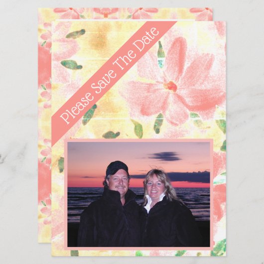 Roze Koraal Aquarel (Voorkant / Achterkant)